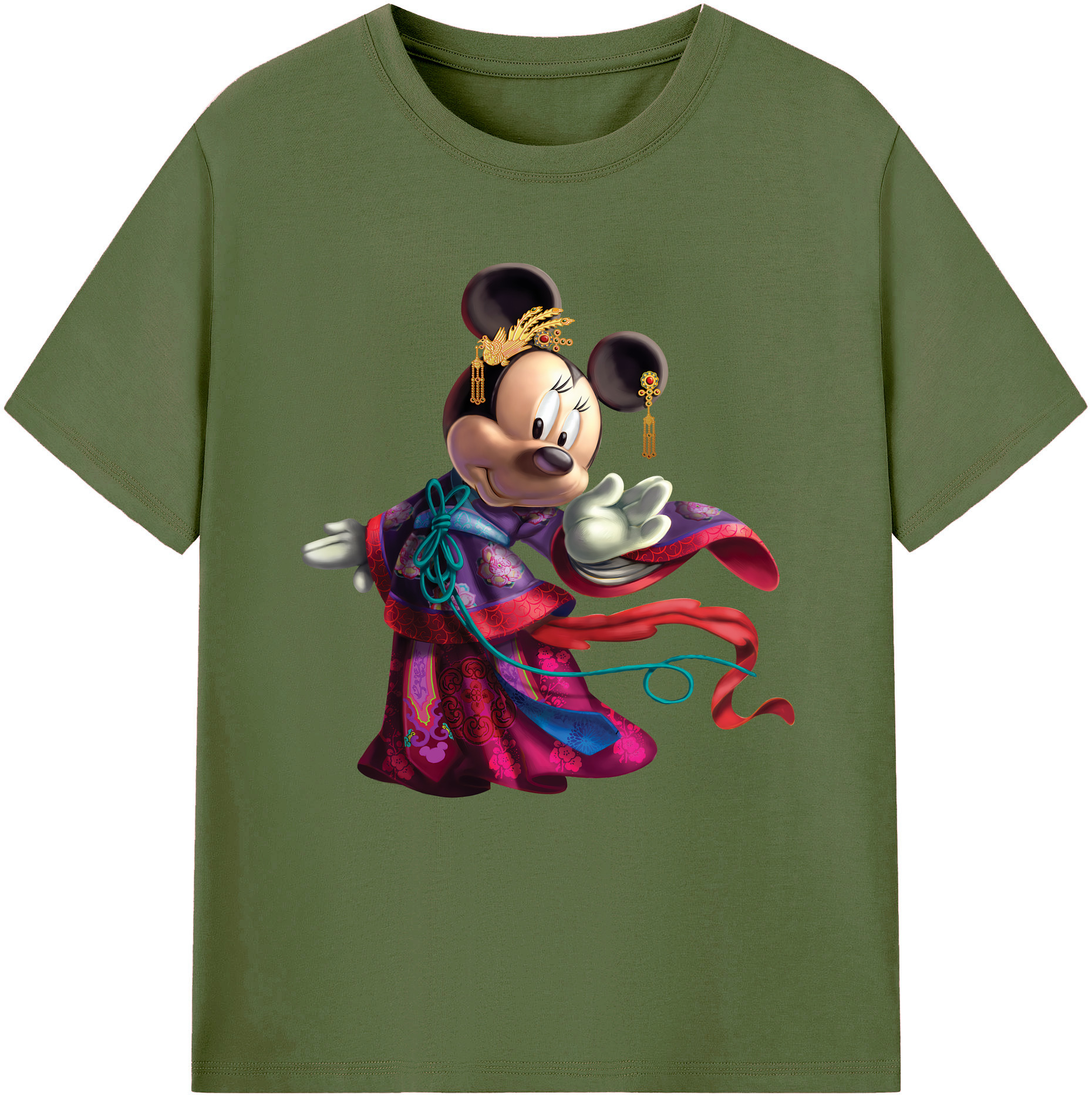 （画像用） ミッキーマウス Mickey Mouse 綿100％半袖Tシャツ（フロントプリント）